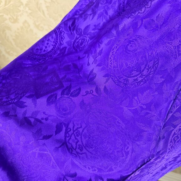 Victoria's Secret Size P Purple Jacquard Chemise Adjustable Straps Button Front - Picture 7 of 10